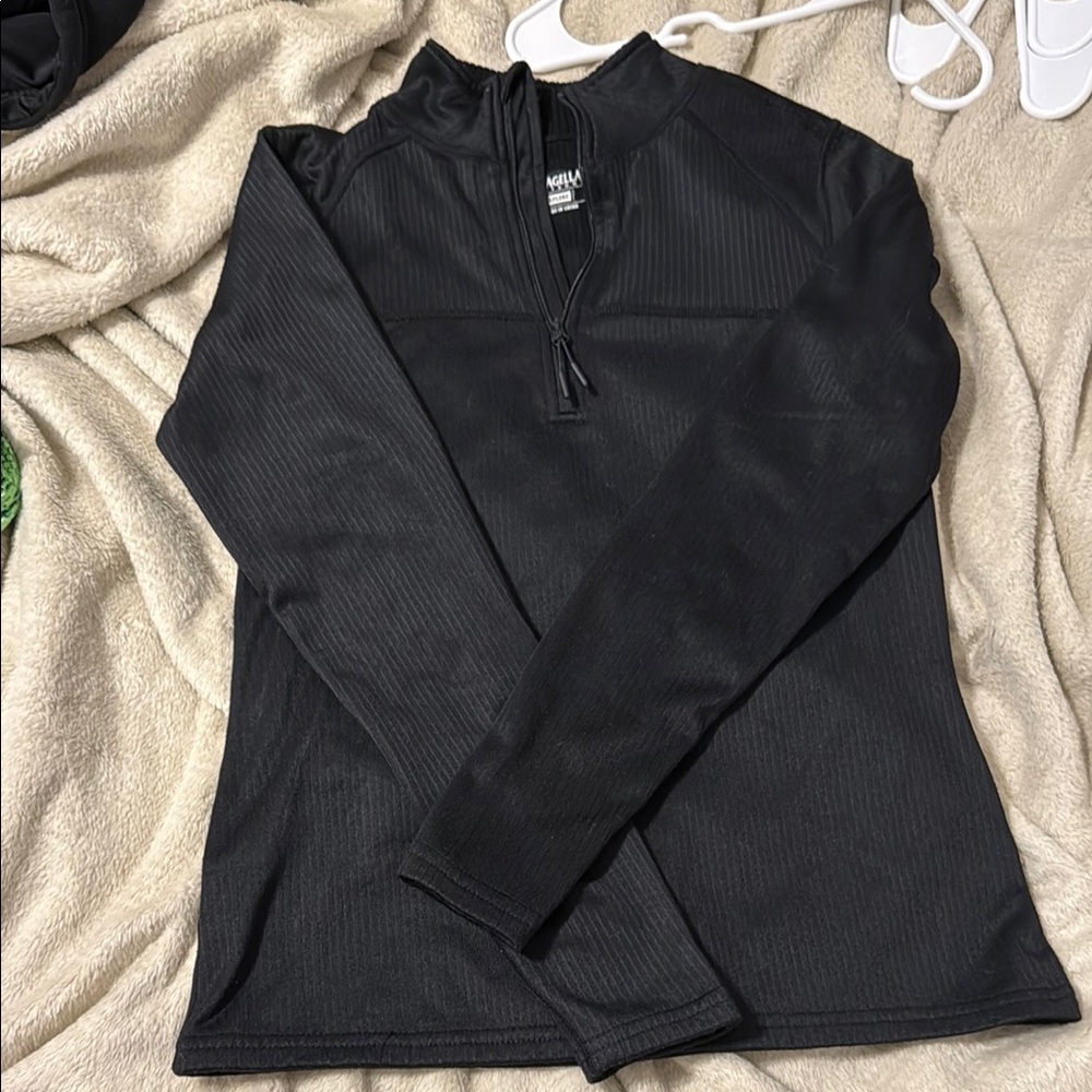 Magellan Black Zip Up Sweater Classic Knit - Picture 1 of 3